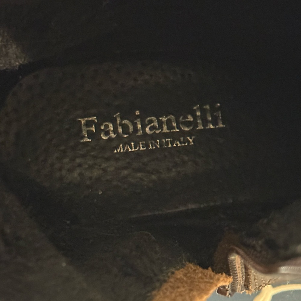 FABIANELLI Made In Italy Leather Mid Lug Booties With 2 Buckles, Sz 8 - Picture 8 of 12